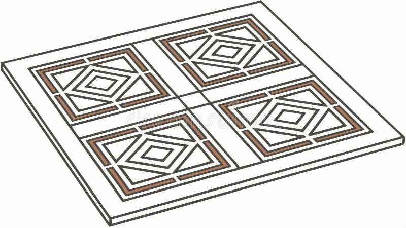 Stylized Geometric Square Pattern, Modern Abstract Design, vector design Generative AI royalty free illustration