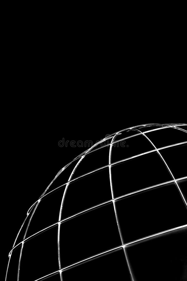 Stilizzato globo su sfondo nero.