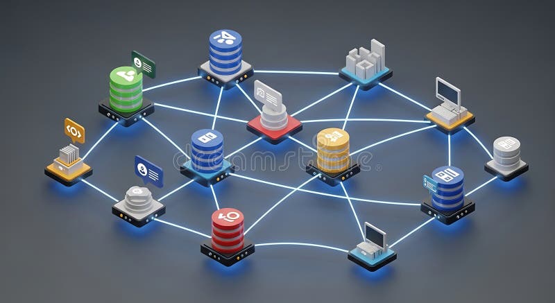 A Stylized Illustration of a Decentralized Network Showcases ...
