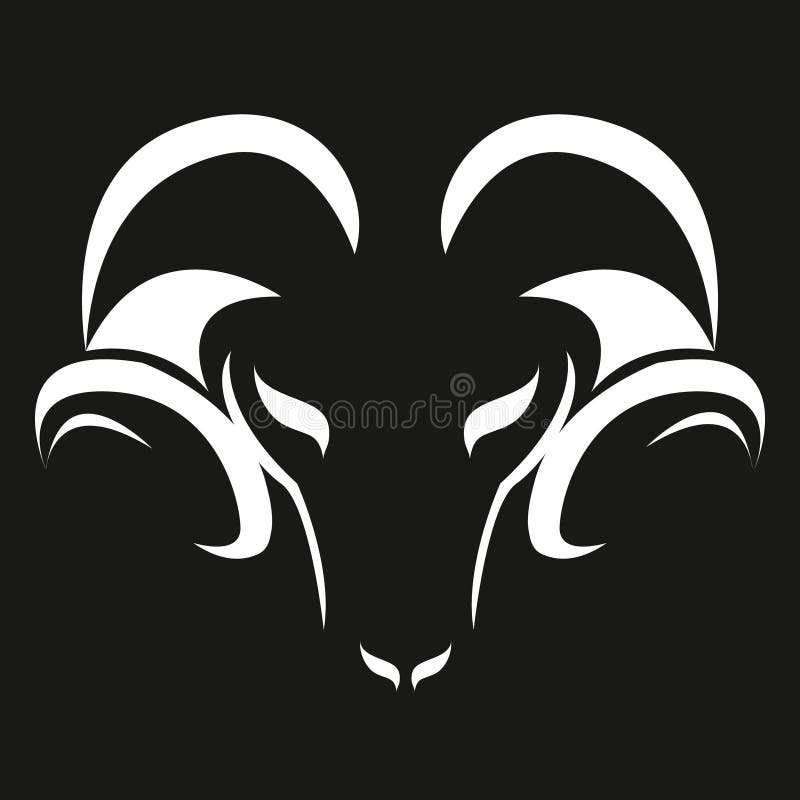 Stylized Ram Silhouette. Silhouette Stock Vector - Illustration of ...