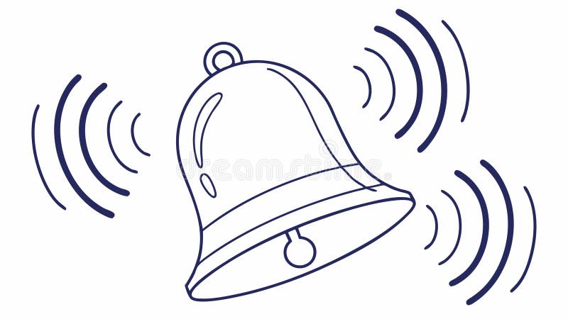 Stylized Ringing Bell Notification Icon, vector design Generative AI vector illustration