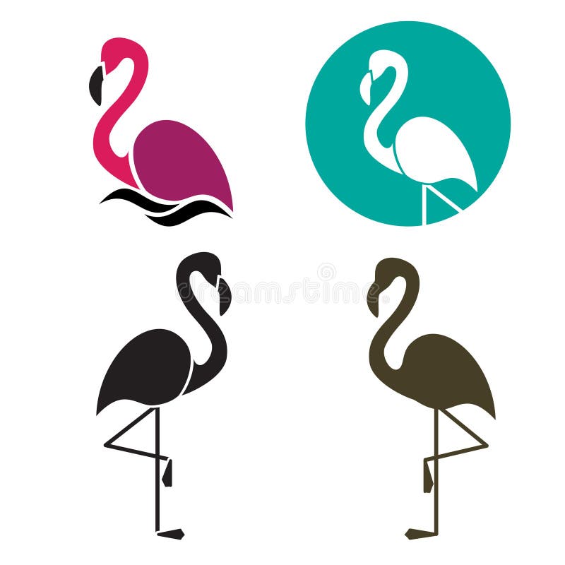 Stylized silhouette of a Flamingo vector illustration Stylized silhouette of a Flamingo vector illustration