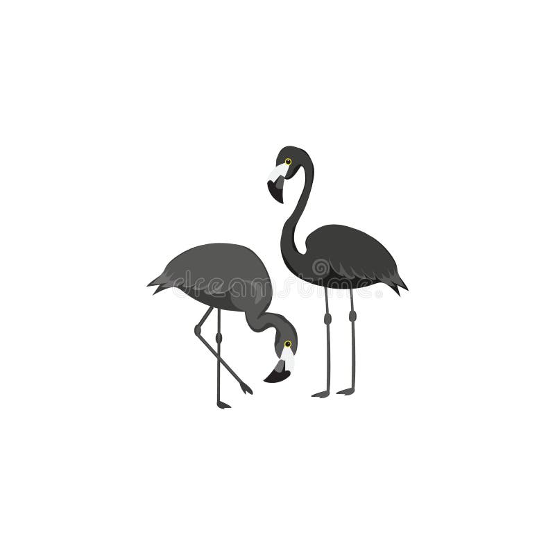 Stylized silhouette of a flamingo. Logo design for the company. royalty free illustration Stylized silhouette of a flamingo. Logo design for the company. royalty free illustration