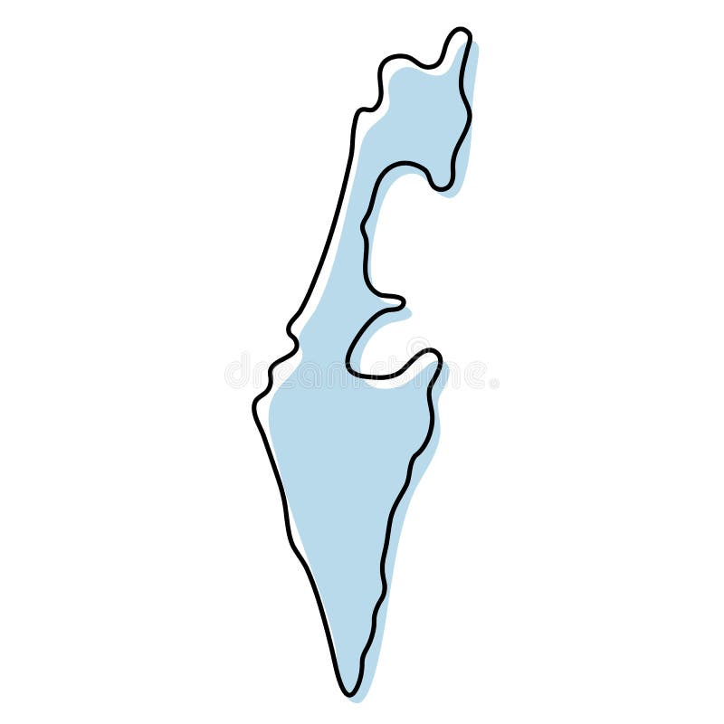 outline map of israel