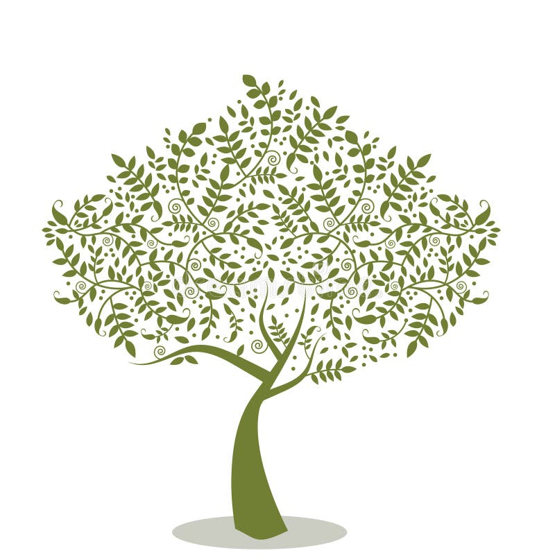 stylized tree vektor illustrationer stylized tree vektor illustrationer