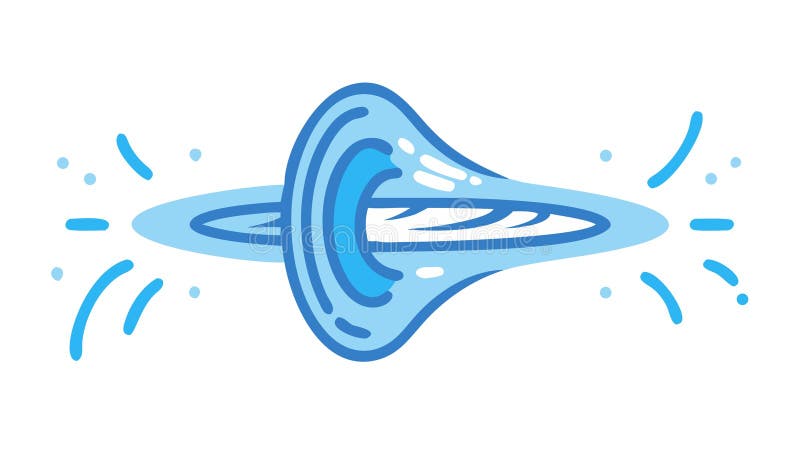 Stylized Warp Drive or Space-Time Continuum Effect Icon, vector design Generative AI vector illustration