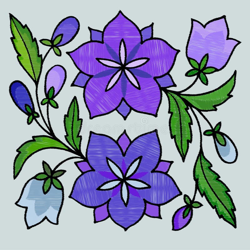 Stylizowana broderia dzwony royalty ilustracja Stylizowana broderia dzwony royalty ilustracja