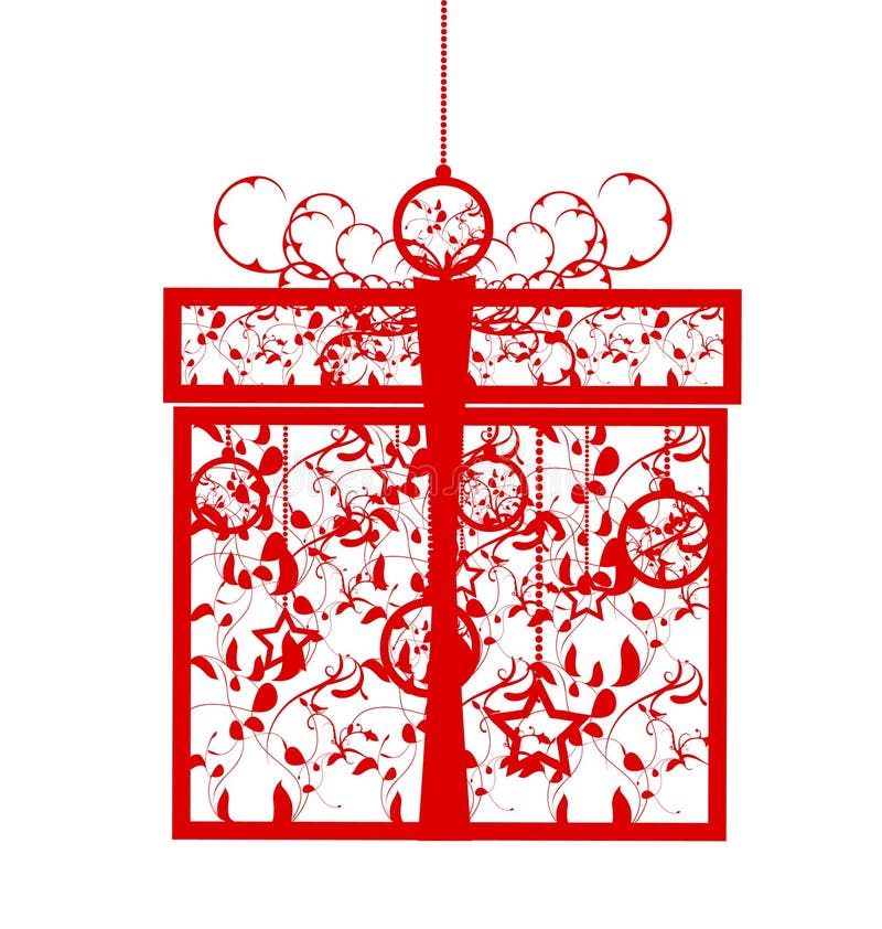 stylizujący pudełkowaty prezent ilustracji stylizujący pudełkowaty prezent ilustracji
