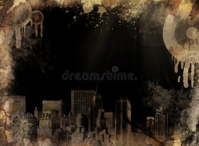 Schwarzes Und Rotes Grunge Feld Stock Abbildung - Illustration von