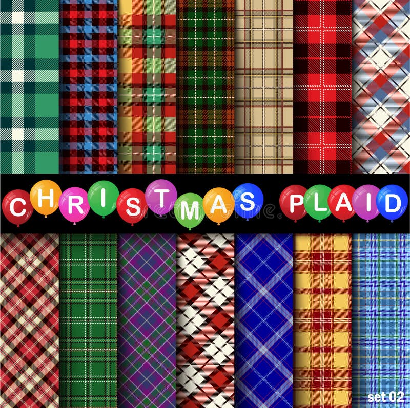 Set Christmas Tartan Seamless Patterns. Vector illustration. Set Christmas Tartan Seamless Patterns. Vector illustration.