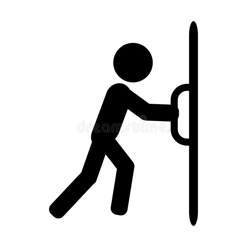 Stäng dörrtecknet stock illustrationer