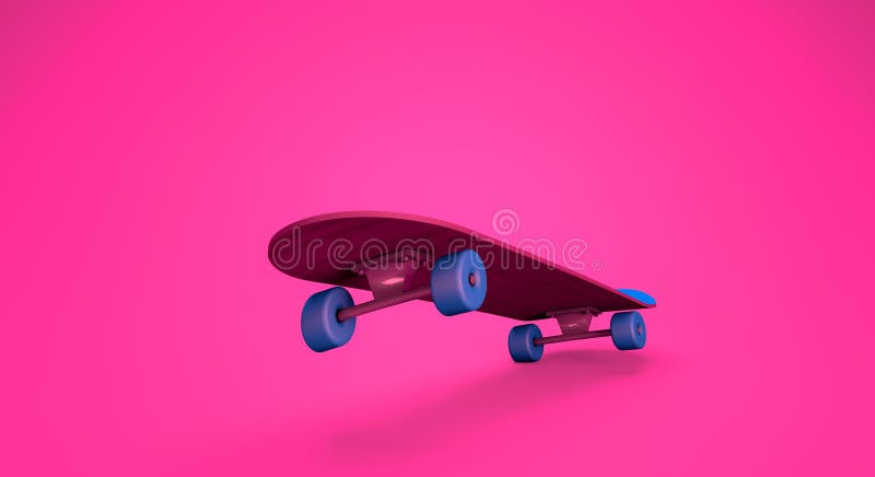 Stäng upp hoppskateboard med perspektivbild royaltyfri illustrationer