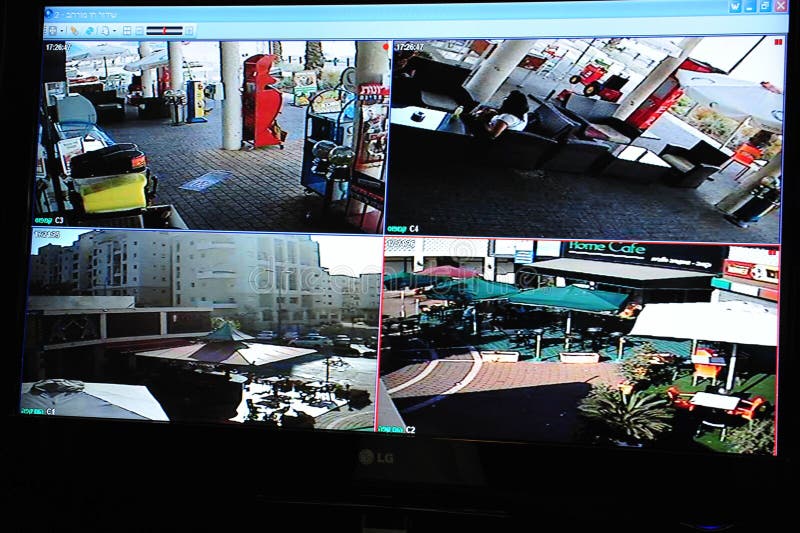 ASHKELON, ISR - JAN 18:CCTV security system with multiple camera on Jan 18 2009.Approx 25 million CCTV cameras are operating around the world. ASHKELON, ISR - JAN 18:CCTV security system with multiple camera on Jan 18 2009.Approx 25 million CCTV cameras are operating around the world.