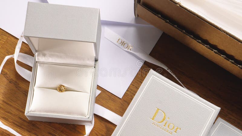 Stängning av hanhänder för uppackning av förpackning av Christian Dior