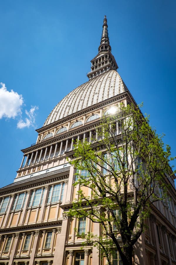 Stå högt vågbrytareAntonelliana nu det nationella museet av bion i Turin, Italien royaltyfria foton Stå högt vågbrytareAntonelliana nu det nationella museet av bion i Turin, Italien royaltyfria foton