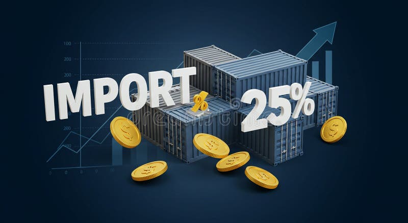 Ståltransportcontainrar staplas mot en mörkblå bakgrund. Fet vit royaltyfri illustrationer