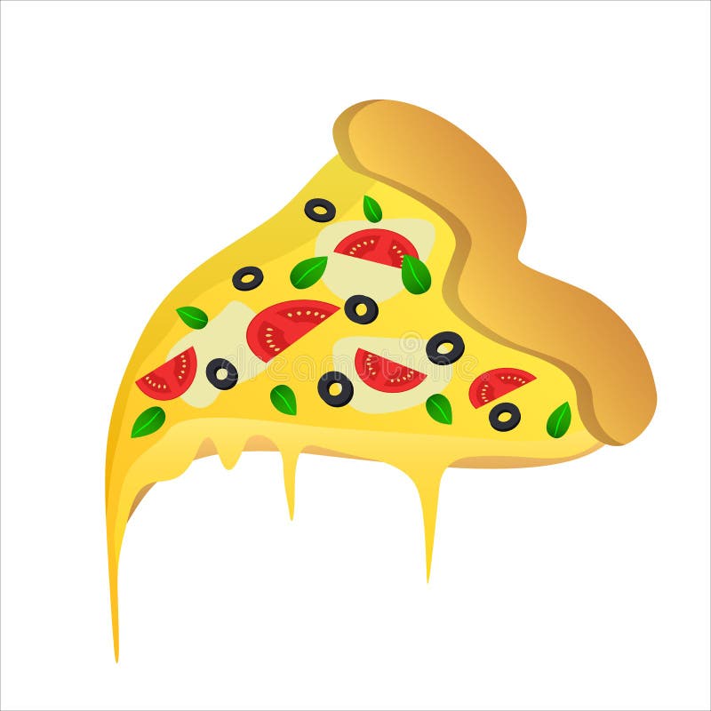 Stück vegetarische Pizza mit Oliven und Käse lizenzfreie abbildung Stück vegetarische Pizza mit Oliven und Käse lizenzfreie abbildung