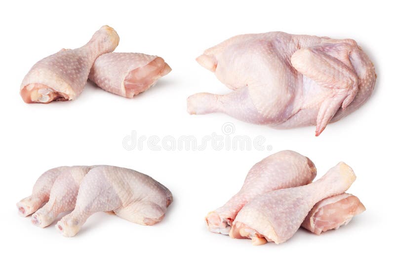 Stücke rohes Hühnerfleisch lizenzfreie stockbilder