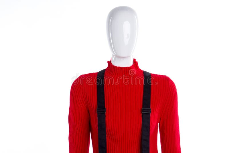 Suéter Rojo De Mujeres Y Ligas Negras Imagen de archivo - de rojo, venta: 109702149