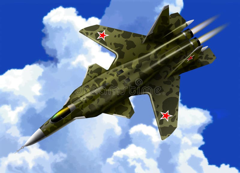 Su-47 illustration de vecteur Su-47 illustration de vecteur