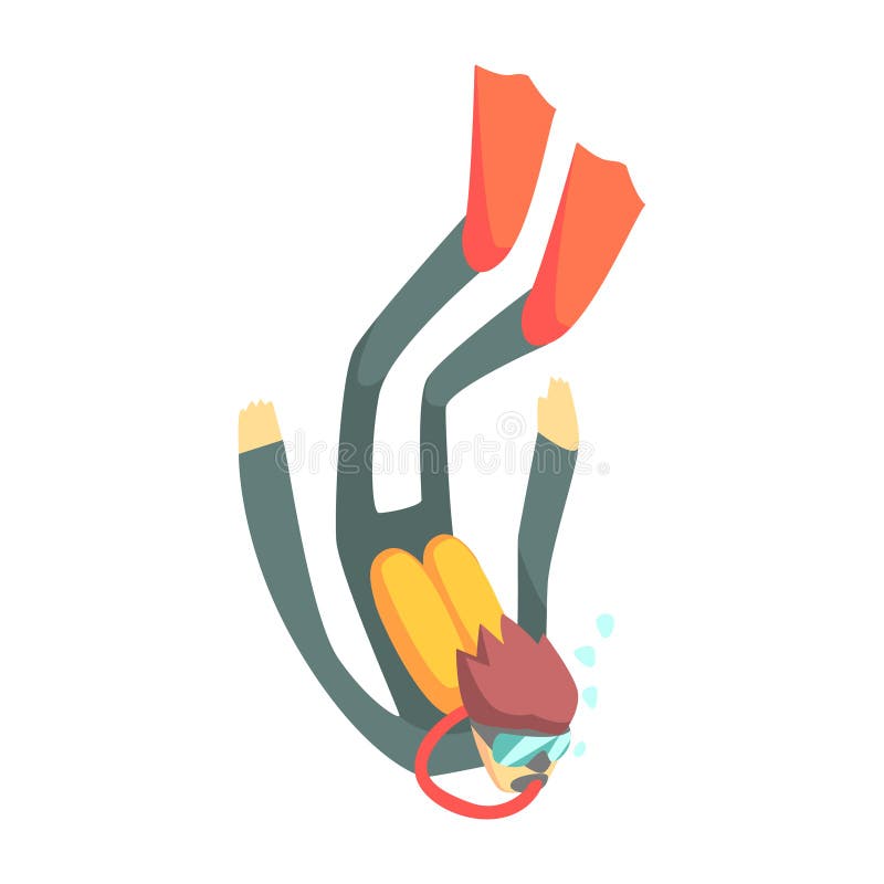 Subaqueo In Diving Gear, parte degli adolescenti che praticano gli sport estremi per l'insieme di ricreazione del fumetto illustrazione di stock Subaqueo In Diving Gear, parte degli adolescenti che praticano gli sport estremi per l'insieme di ricreazione del fumetto illustrazione di stock