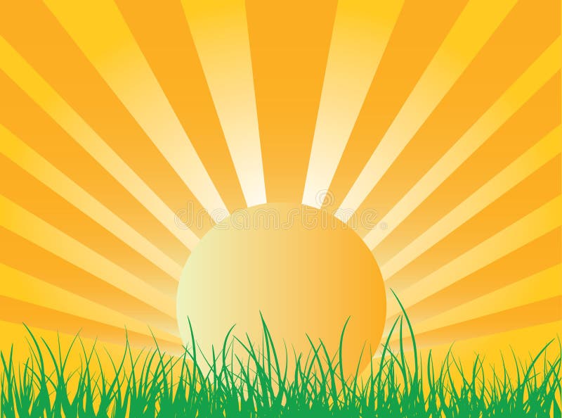 Subida de Sun ilustración del vector Subida de Sun ilustración del vector