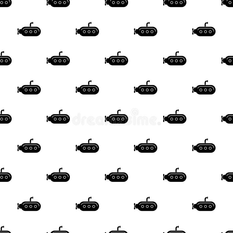 Submarine with Periscope Pattern Vector Seamless Stock Vector