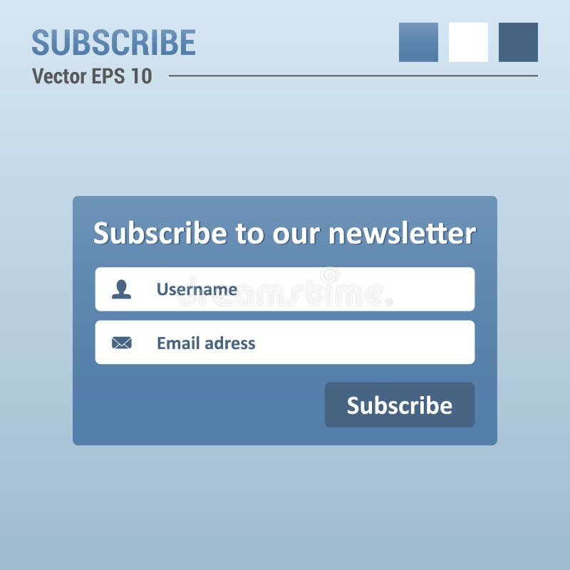 Subscribe box vector illustration