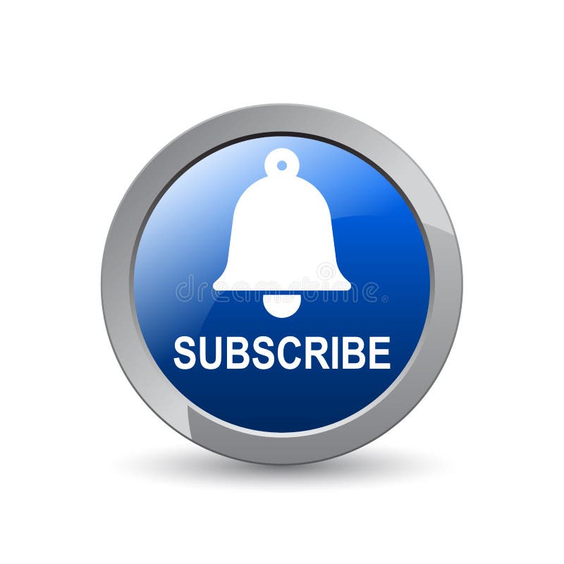Subscribe bell icon stock illustration. Illustration of clipart - 122357286