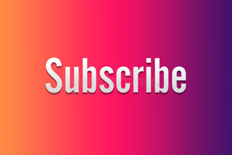 Subscribe Thank You For Watching Stock Photo Image Of Colorful Subscribe