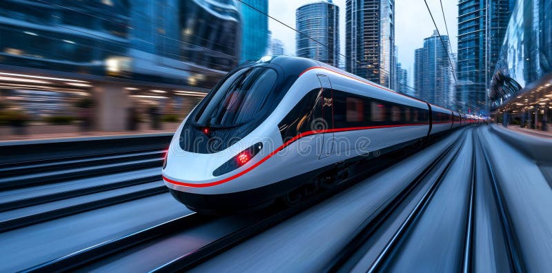 A subterranean hyperloop tunnel system utilizing magnetic levitation technology for seamless travel. royalty free stock photo
