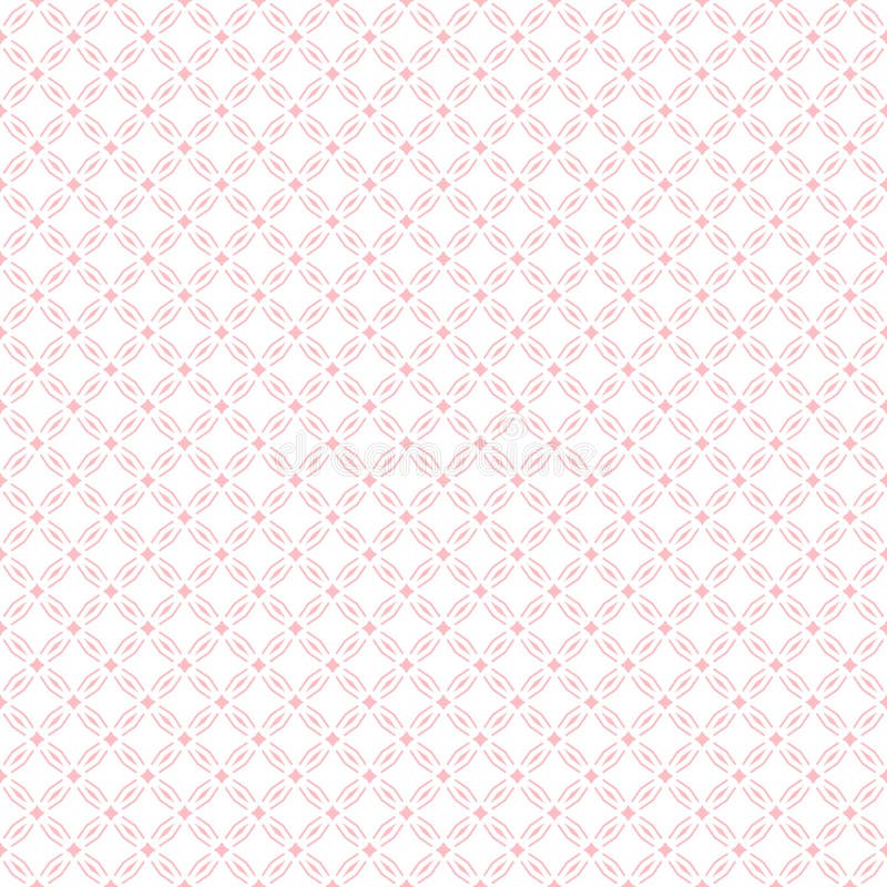 Subtle abstract geometric seamless pattern. Cute pink and white vector texture royalty free illustration