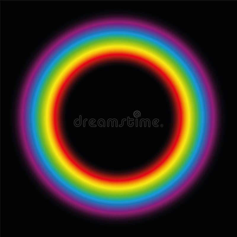 Subtle Body Circle Rainbow Gradient Aura Ring vector illustration