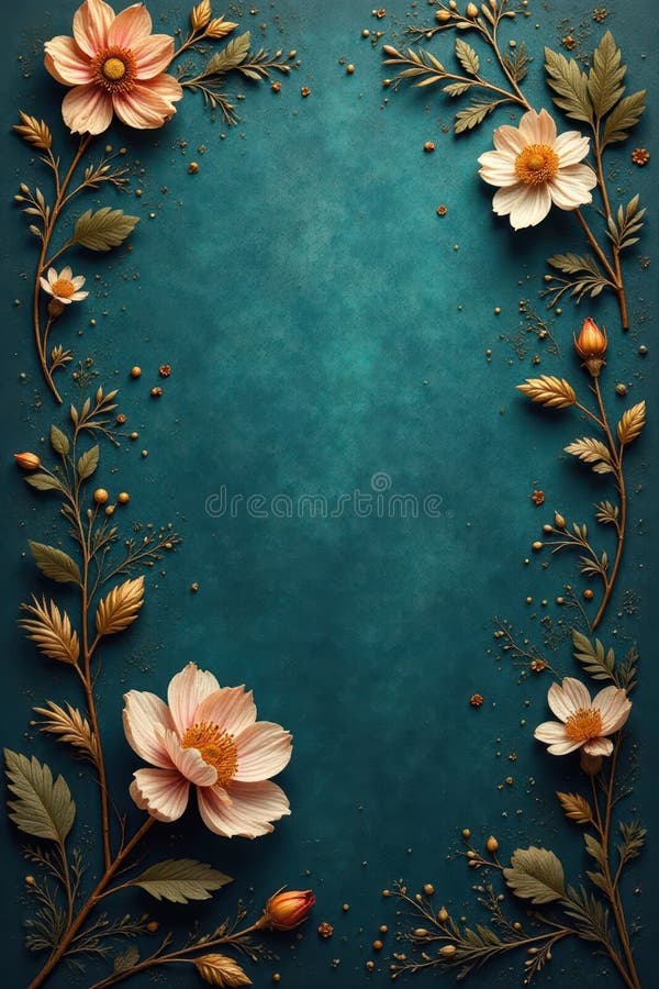 Subtle gold floral sprigs on a textured wallpaper , light, wallpaper, design vector illustration