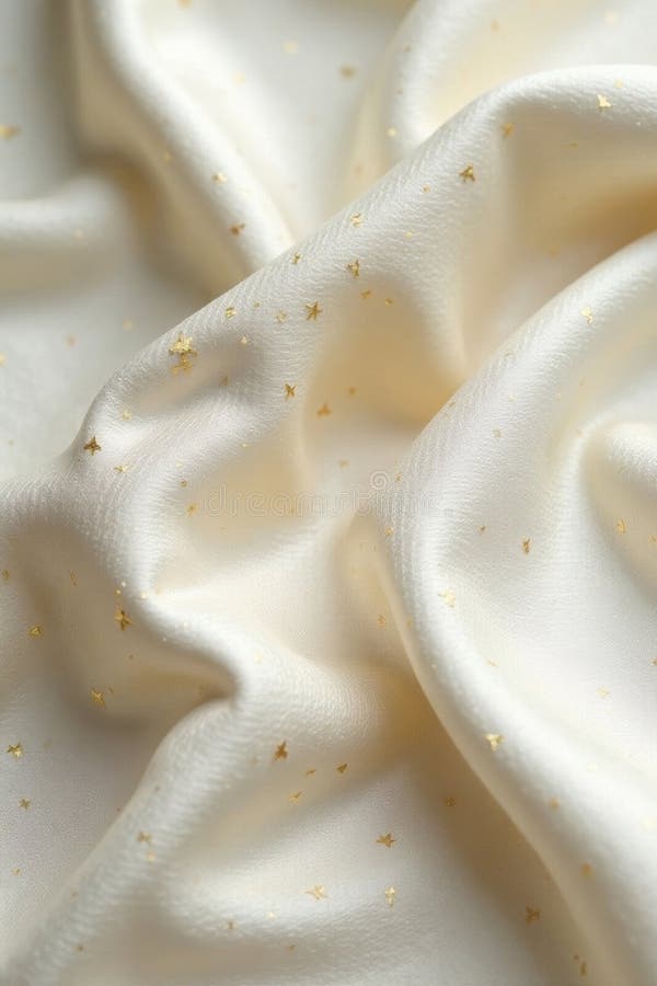 Subtle gold thread embroidery on ivory silk, luxurious feel , class, high end, smooth royalty free illustration