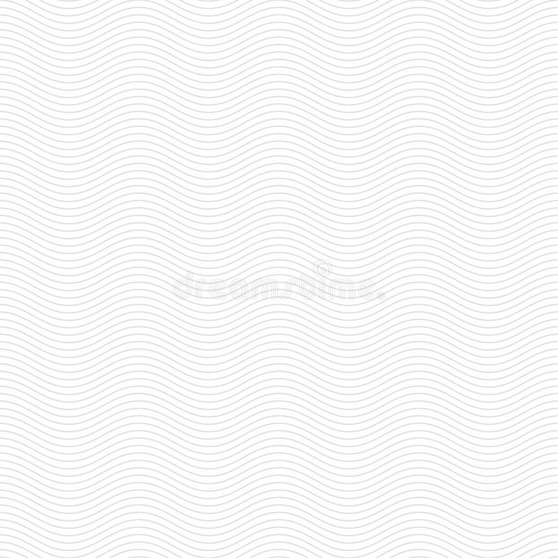 Subtle wavy line minimal white pattern background vector