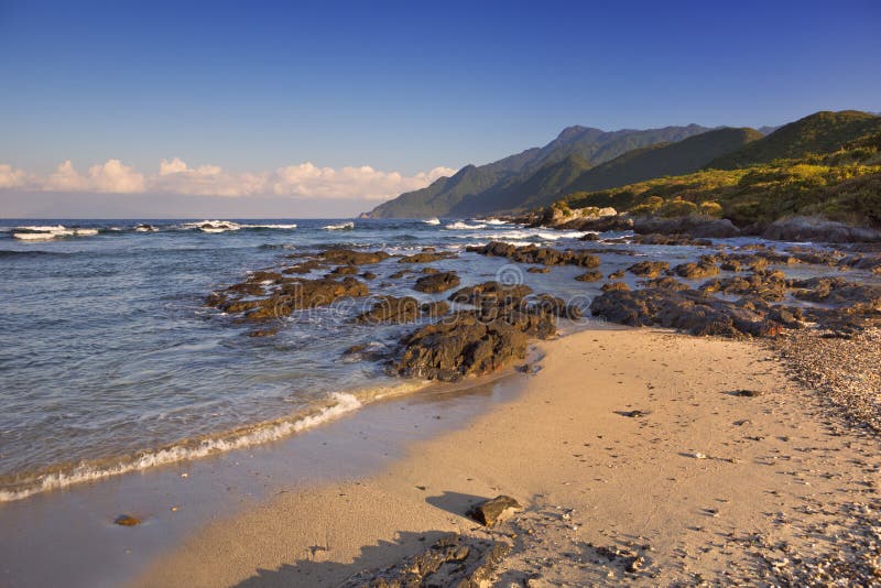 Subtropical beach on Yakushima Island, Japan