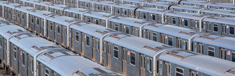 Subway train depot in Queens - travel photography