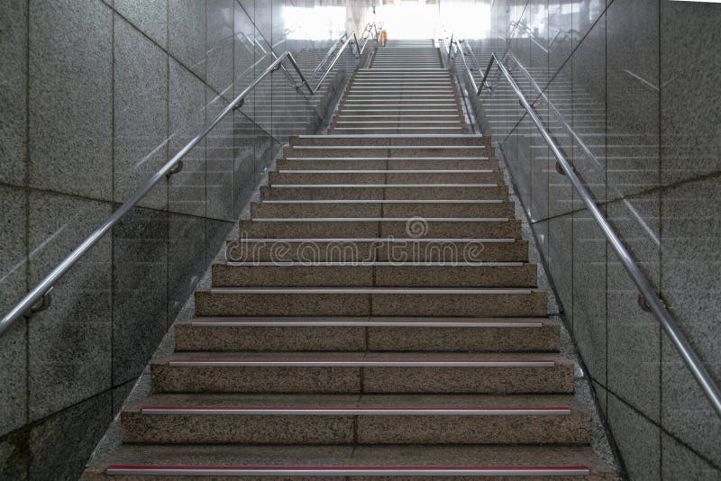 Subway underground stairs