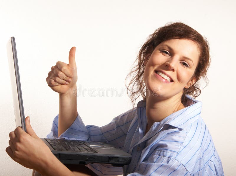 Succes met mijn computer stock afbeeldingen Succes met mijn computer stock afbeeldingen