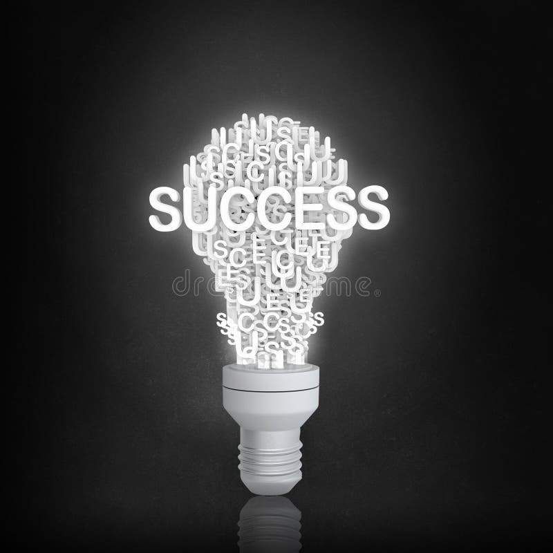 Succesbol in duisternis stock illustratie Succesbol in duisternis stock illustratie