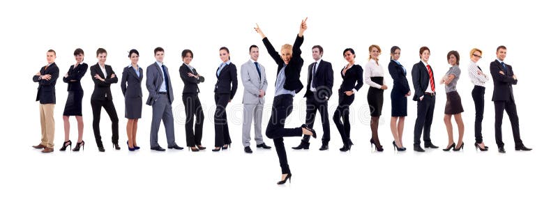 Succesfull business woman and her team royalty free stock photography Succesfull business woman and her team royalty free stock photography