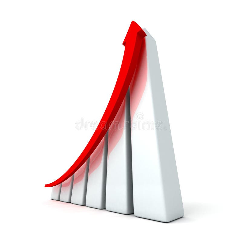 Success business graph with rising up arrow