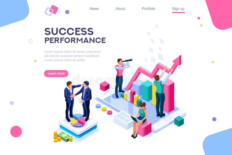 Success and motivation. Phone up with persons royalty free illustration Success and motivation. Phone up with persons royalty free illustration