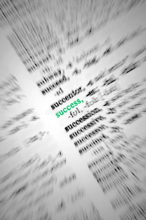 Success Macro Closeup, Dictionary Concept royalty free stock image