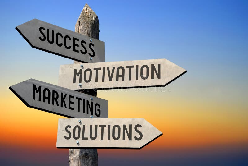4 P S of Marketing on a Signpost in the Sky Stock Photo Image of