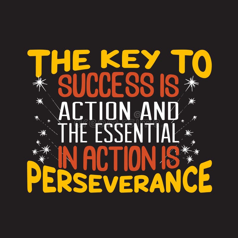 Perseverance Is The Key To Success Stock Illustration - Illustration of ...