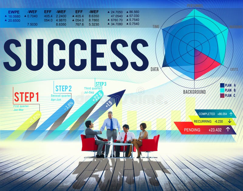 Success Successful Goal Achievement Complete Concept Stock Photo