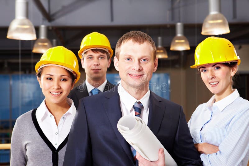 Successful architects stock photo