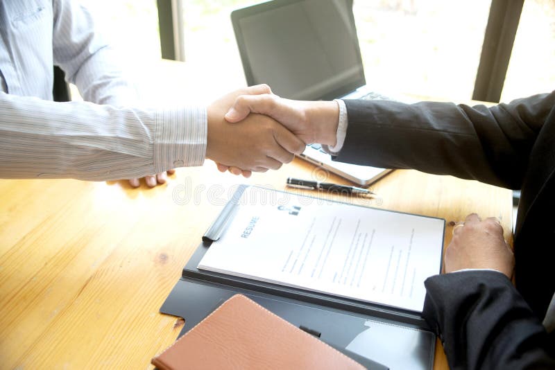 Successful business interview royalty free stock images